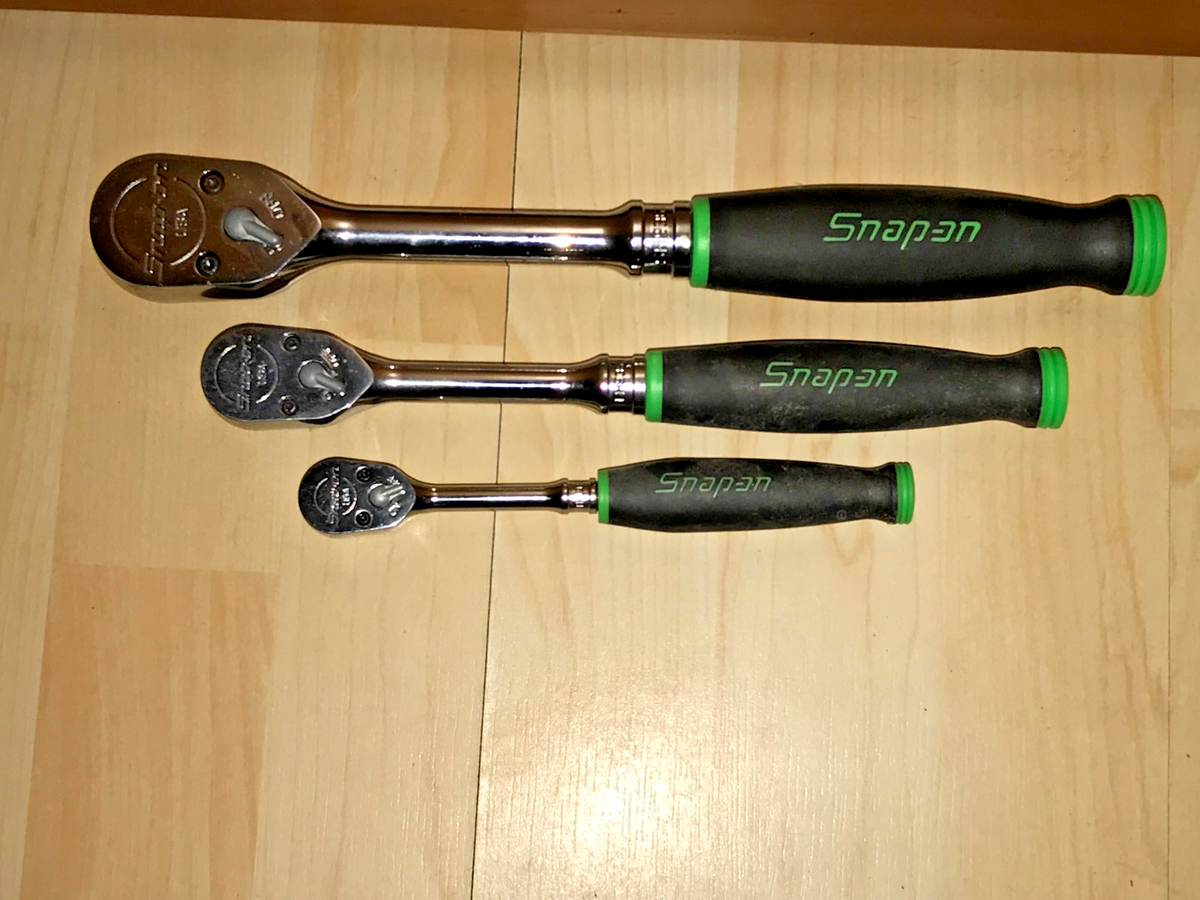 New Snap on SH936A FH936A THL936A Green Ratchet Set Nos 1/4 3/8 1