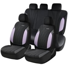 Car Seat Covers Full Set, Automotive Seat Covers 5 FullSet B-Purple Black