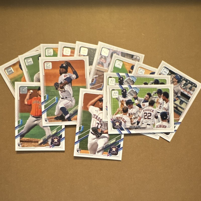 Topps 2021 Series 2 Houston Astros Rookie 14-Card Lot Paredes McCullers Altuve