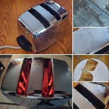 VTG Sunbeam T-20B Chrome Automatic Toaster Mid Century Works USA *UPDATED CORD*