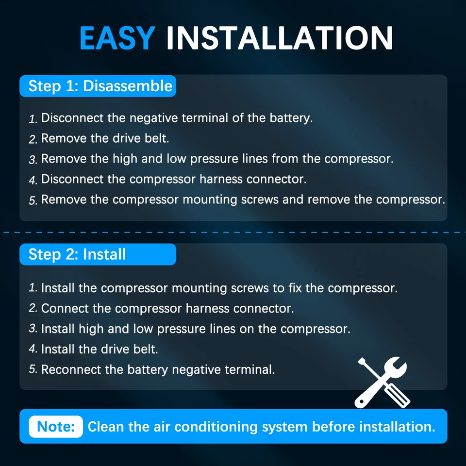 Compresor de aire acondicionado para Chevrolet Impala 3,6 L 2014-2020 Cadillac XTS 3,6 L 2013-2018 Foto 2 de 4