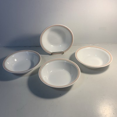 4 pc CORELLE BY CORNING PEACH FLORAL PATTERN SOUP CEREAL BOWLS 7 1/4''