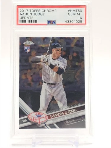 AARON JUDGE 2017 TOPPS CHROME UPDATE ROOKIE YANKEES RC PSA 10 Q3098
