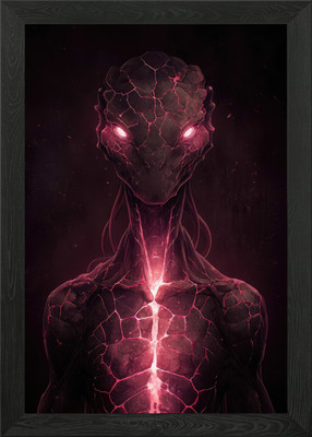 Alien Entity Gerahmtes Wandbild Poster Leinwanddruck Bild