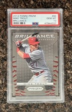 2012 Panini Prizm Mike Trout Brilliance PSA 10 #B6 RC ROOKIE