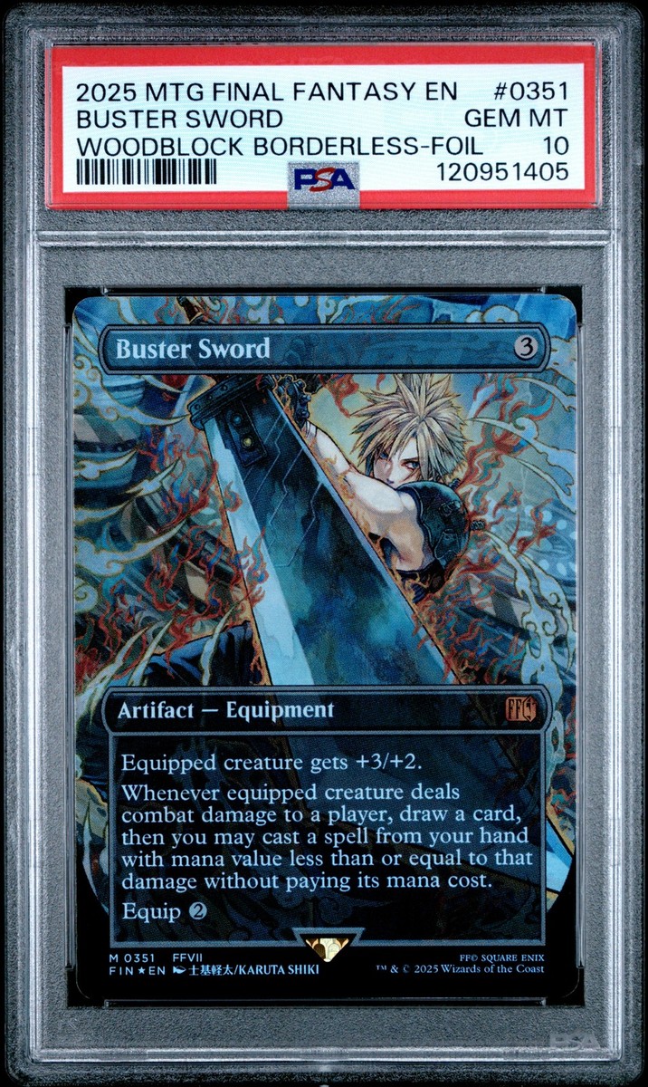 Buster Sword #0351 2025 Magic MTG Final Fantasy Woodblock