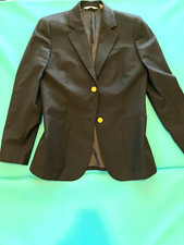Brooks Brothers Women&rsquo;s Black Wool 2-Button Notch Lined Blazer