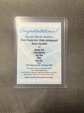 2025 Topps Royalty WWE Dual Superstar Relic Auto Jimmy Uso Jey Uso Redemption