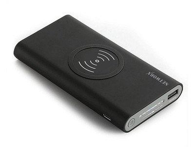 Networx Powerbank 8.000 mAh Wireless Charging Qi-Ladepad schwarz
