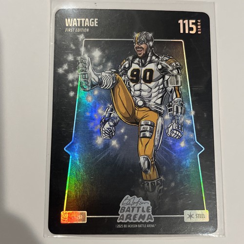 T.J. Watt WATTAGE Steel Battlefoil 2026 Bo Jackson Battle Arena #BF-261 Steelers