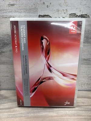 ADOBE ACROBAT X PRO Student And Teacher Licensing CD MAC OS
