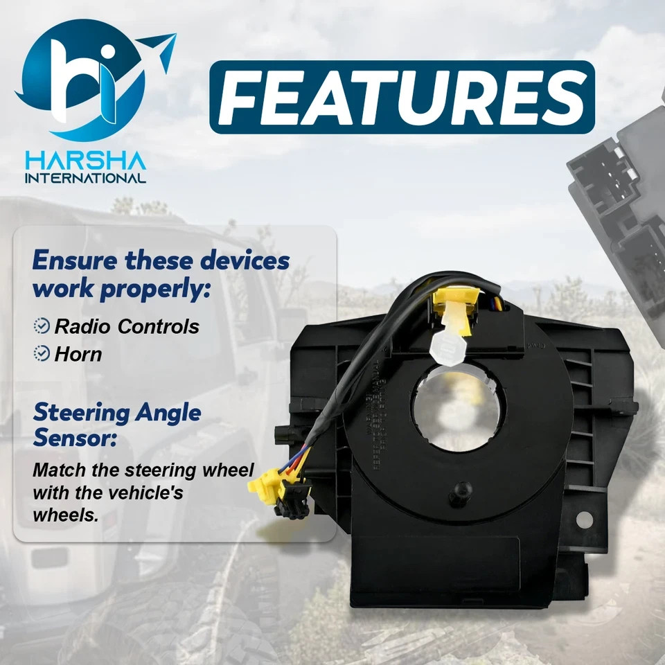 Clock Spring For Jeep Wrangler JK 2007-2018 With Angle Sensor Steering Wheel