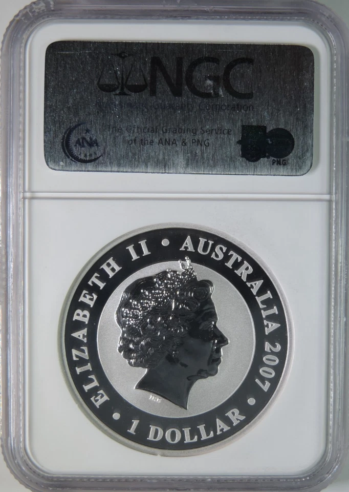 2007 Australia Koala 1oz Silver $1 Coin First Year of Issue NGC MS70 - Image 2 of 4