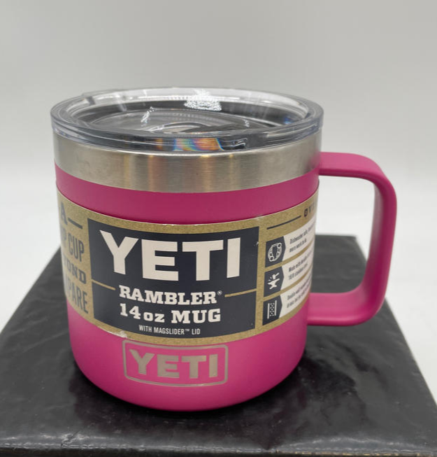 Stainless Steel Pink Yeti Rambler 14 Oz Mug Yeti Rambler 14oz Mug