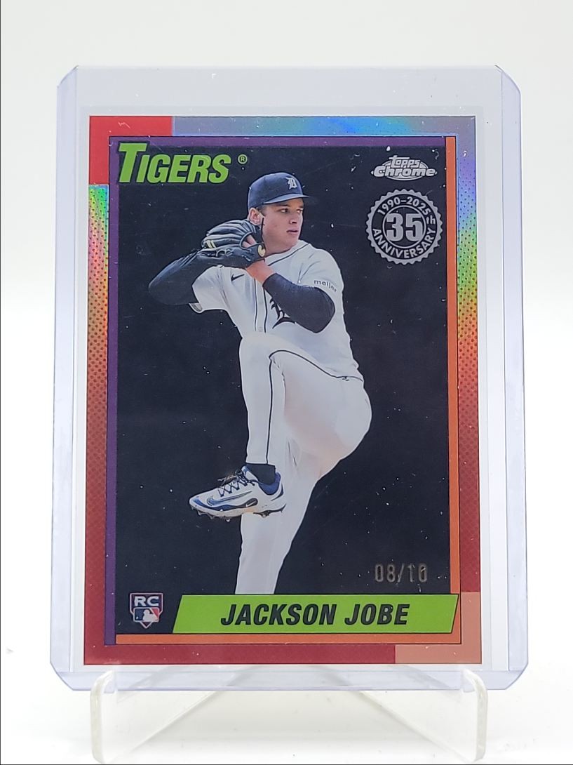JACKSON JOBE 2025 TOPPS CHROME UPDATE 1990 ROOKIE BLACK RC /10 Q3599