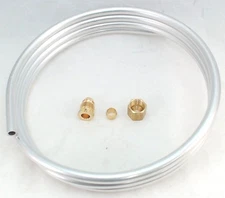 73393, Aluminum Tubing, 5 Foot Roll, 1/4" Tubing, Includes Fittings