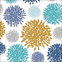 Ambiente Servietten Wish Flower Blue 33X33, 20 StüCk