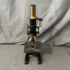 1915 BRASS BAUSCH & LOMB MICROSCOPE AND OPTICS