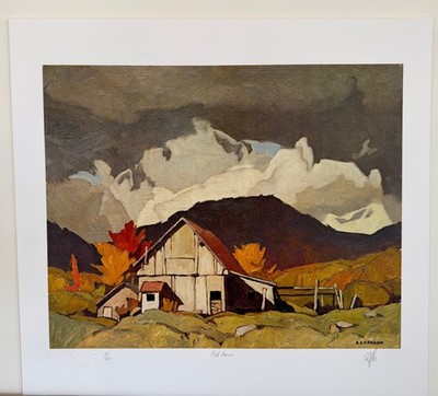 A.J. CASSON group of seven SIGNED Old Barn Ontario Limited Edition art print #25