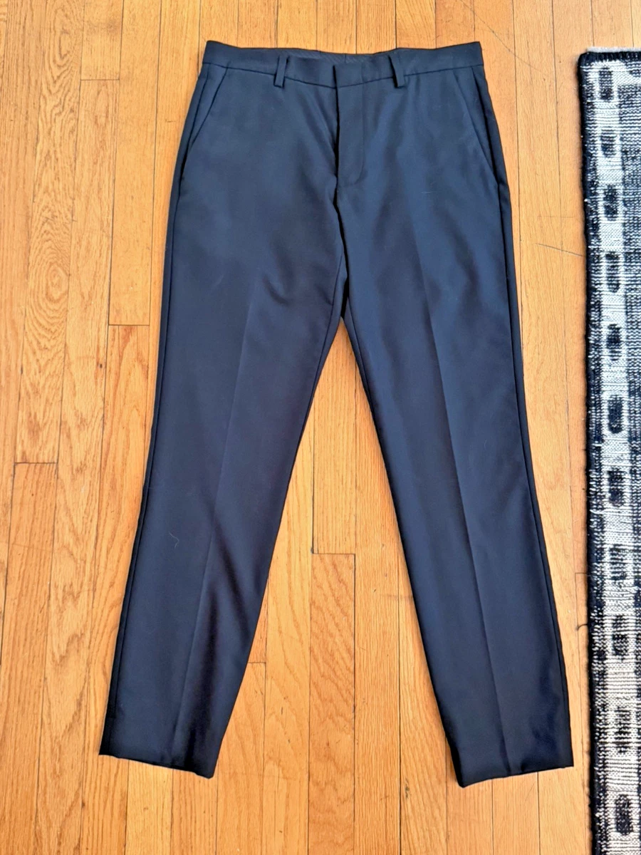 slim fit dress slacks Billy Reid Flat Front Trouser, Navy main image 1