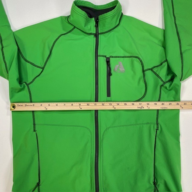 First Ascent Softshell Jacket Full Zip Green Gray… - image 6