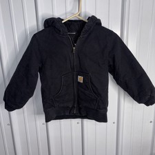 Carhartt Coat Size Youth Small 7-8 Black