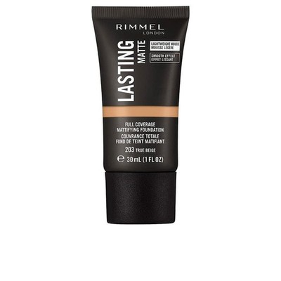 Rimmel Lasting Matte Full Coverage Light-Weight Foundation 30 ml, 203 True Beige