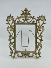 Vintage Hallmarked ORNATE BRASS Picture Frame BAROQUE ROCOCO Crown Mark 12-4