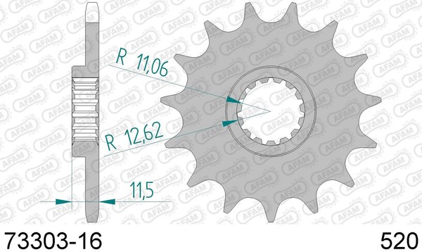 KTM SMC 690 R ABS 690 Afam 520 Ritzel 73303-16 2014-2017-image