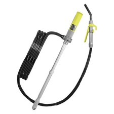 TERA PUMP Fuel Transfer Pump 12V AC/DC w/ Quick Flow Nozzle Telescopic Tube