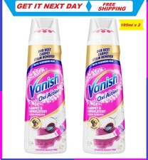 2 x Vanish Oxi Action Carpet Stain Remover Carpet Serum & Scrubbing Head 195ml