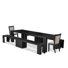 5-piece Dining Room Table Set a Rectangular Kitchen Table