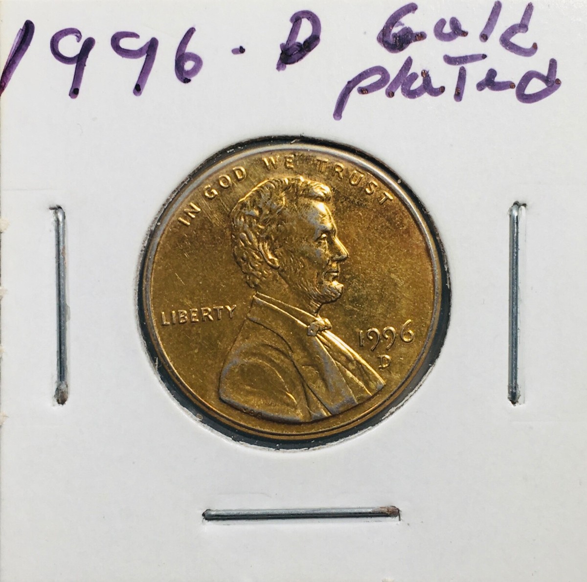 1996 D Gold Plated Lincoln Penny - Sons of Texas Coins | eBay