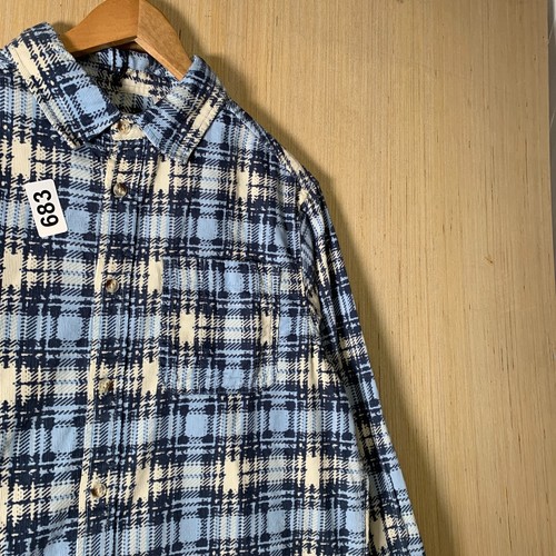 NWT BDG Button Up Shirt Adult Size Medium Blue Long Sleeve Men's Stripped - Picture 5 of 14
