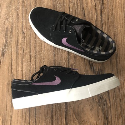 nike sb stefan janoski max black & pro purple shoes