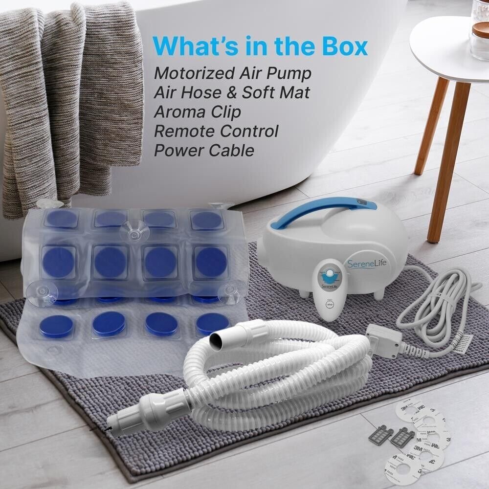 SereneLife Bubble Bath Mat Body Spa Massage W/ Warm Air 100% Water Safe Mat  | eBay
