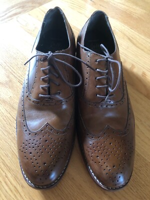 Johnston & Murphy Cognac Brown Leather Derby Oxfords s-l400.jpg main image 3
