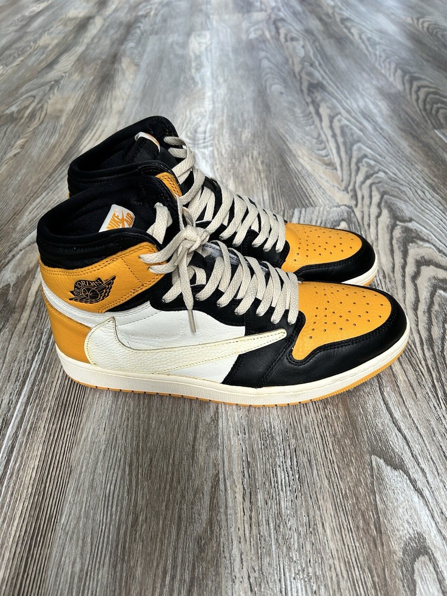 Size 12 Jordan 1 Retro OG High Yellow Toe Customs Travis Scott 85