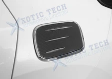 Fuel Oil Gas Tank Cover Cap Trim Chrome & Carbon Fiber Steel For Honda CRV 5th