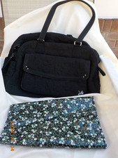 Vera Bradley Baby Bag Diaper travel bag  diaper pad in black microfiber