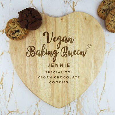 Personalisiertes veganes Backen Königin Servieren Kuchenbrett Kuchenständer Küche Mama Geschenke