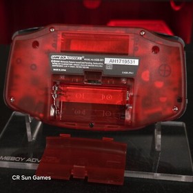 Clear Red Game Boy Advance GBA Console with iPS V5 Backlight Backlit LCD 
