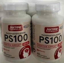 LOT OF 2 Jarrow Formulas Phosphatidylserine Ps100 100mg 60 Softgels EXP2026 NEW