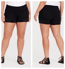 Torrid Embroidered Short Shorts Black 2X 20 36761