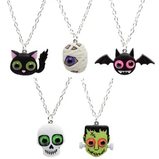 Bluebubble TRICK OR TREAT Necklace Halloween Wicked Scary Emo Funky Fancy Dress