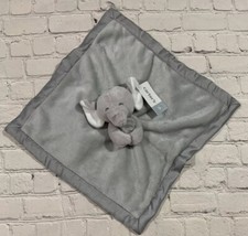 NWT Carters Gray Elephant Security Blanket Plush Satin Back And Trim Lovey Nunu