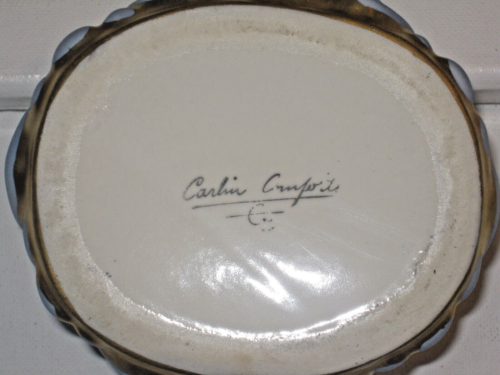 Vintage Art Deco Carlin Comforts Porzellan Waschtisch Kommode Set 3 Flaschen blau - Bild 12 von 24