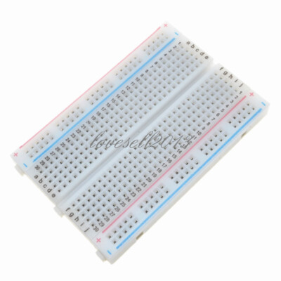Mini Universal Solderless Breadboard 400 Contacts Tie-points Available ...