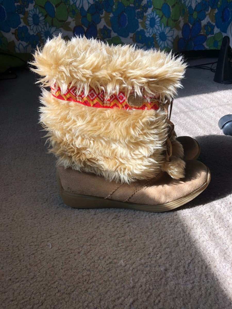 Vintage y2k 00s Women's Unionbay Furry Winter Boots (10) | eBay