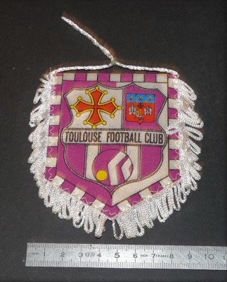 Ancien Fanion TFC Touloude Football Club - Petit Wimpel Vintage